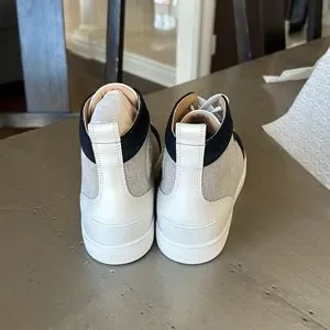 Christian Louboutin Louis orlato high top white navy sneaker trainer sz 44.5 Christian Louboutin | Shoes | Christian Louboutin Louis  main image 4
